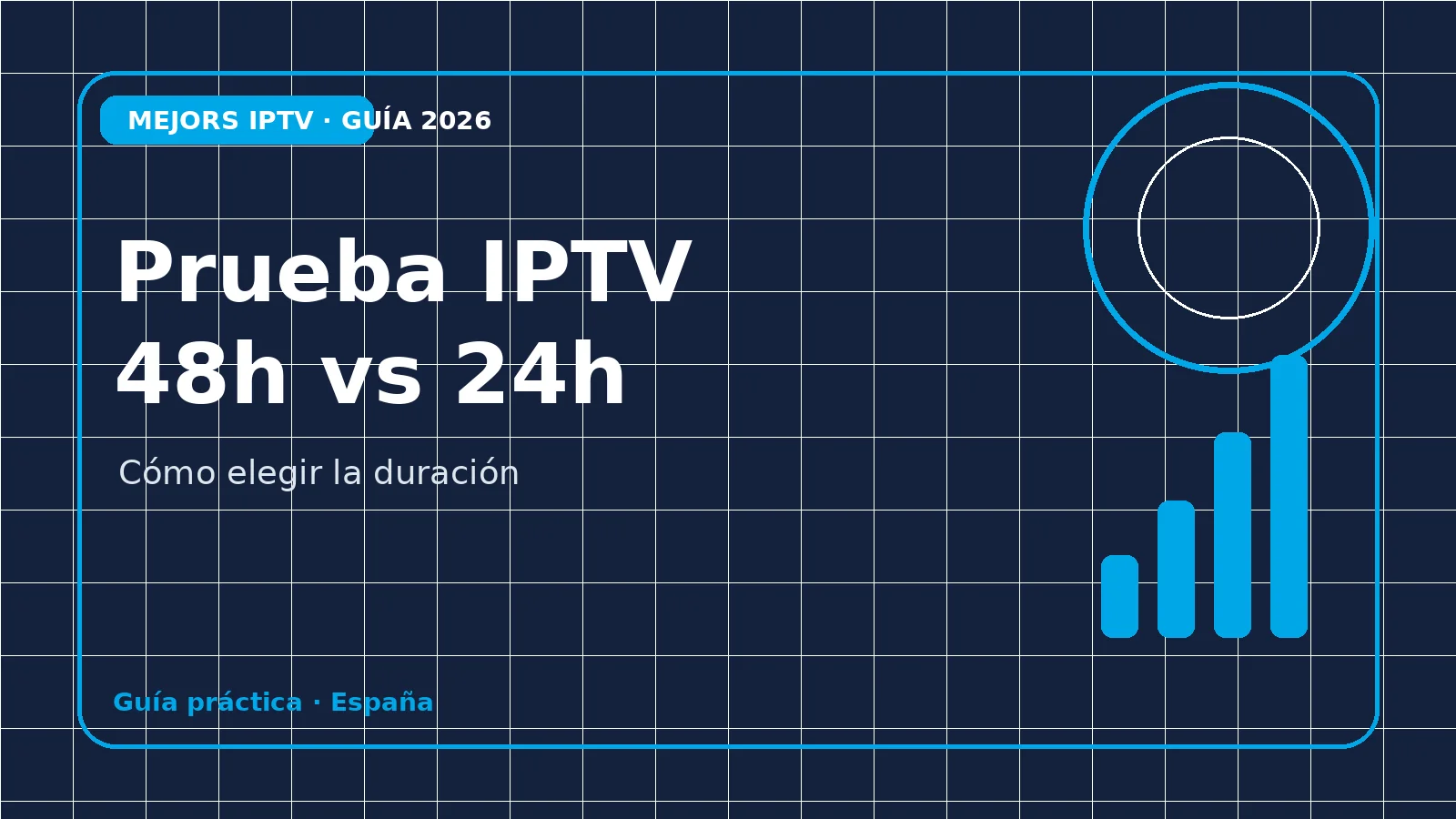 Comparativa de IPTV prueba 48 horas frente a prueba de 24 horas: cuándo merece la pena cada opción